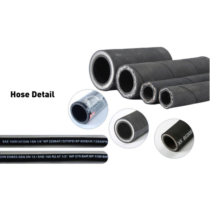 Fleksibel Multi Spiral Hydraulic Hose Compact Dengan Dikurangi Bend Radius Dan Bending Force