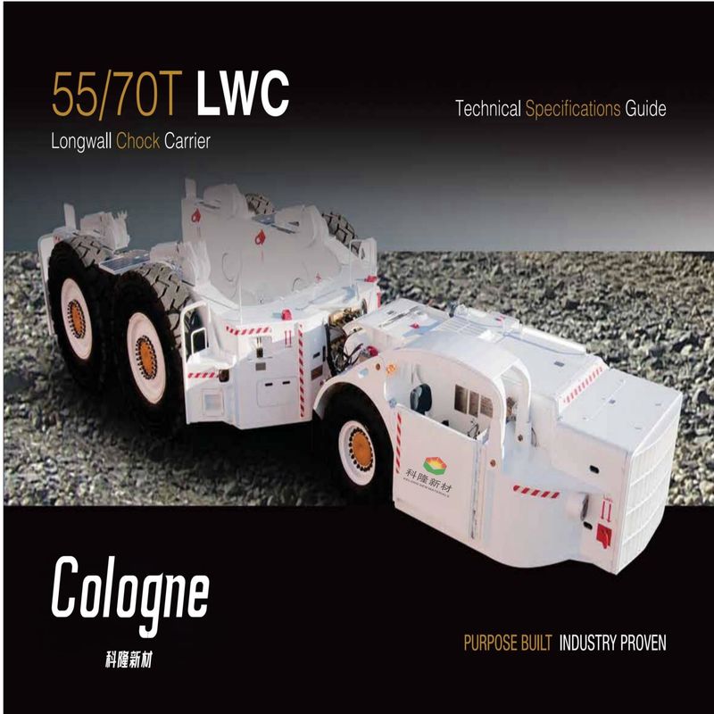55/70T LWC Longwall Chock Carrier 10 Km/Hr 20 Km/Hr Untuk operasi bawah tanah tambang batubara