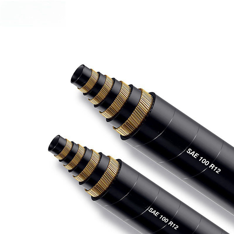 SAE 100 R12 Spiral Hydraulic Hose Tekanan Tinggi Untuk Minyak Hidraulik Berbasis Minyak