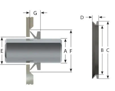 Tipe V NBR FKM Karet V Ring VS VA Water Pump Seal V Seal Rotary Shaft Seal Ring