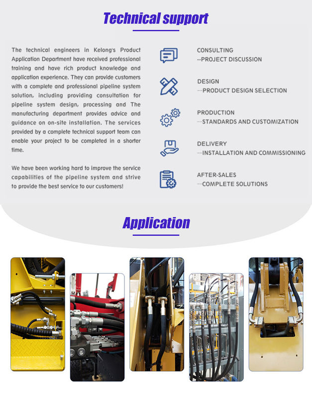 Mesin Crimping Hydraulic Hose En853 1sn dengan lapisan luar minyak hitam dan lapisan dalam tahan minyak