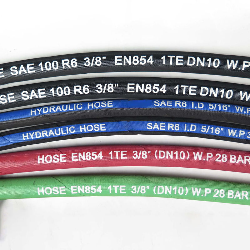 Kualitas terbaik EN853 SAE 100 R6 Minyak Udara Air Air Hydraulic Hose R6 Tekstil Rubber Hose