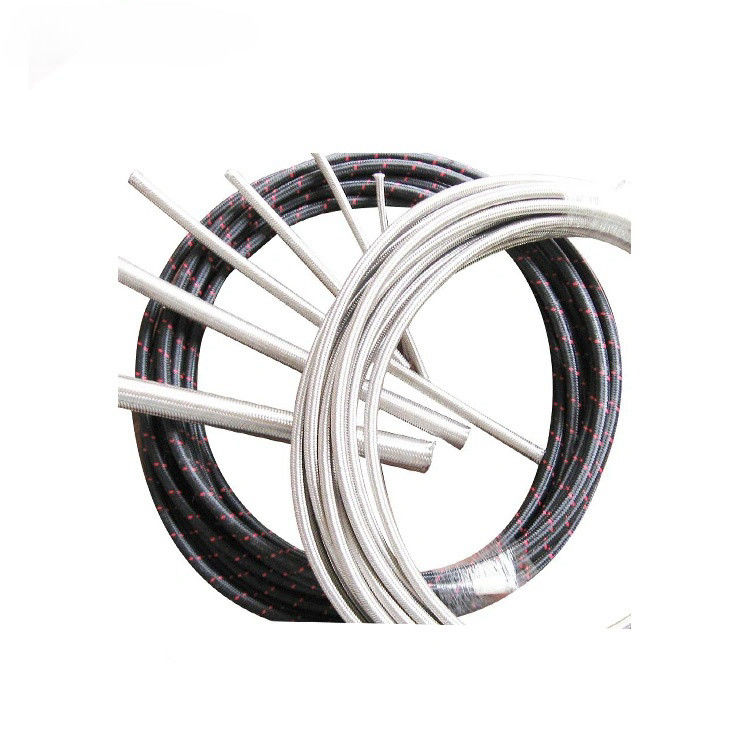 PTFE perak hitam stainless steel dipintal selang saluran bahan bakar Static-Free Racing Car Steel dipintal selang bahan bakar