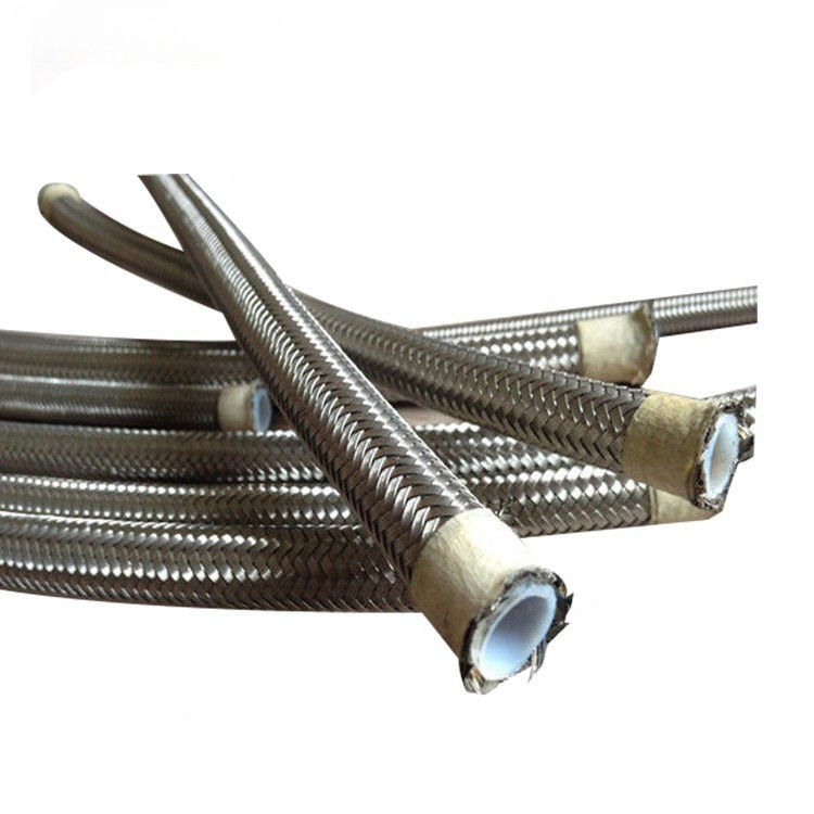PTFE perak hitam stainless steel dipintal selang saluran bahan bakar Static-Free Racing Car Steel dipintal selang bahan bakar