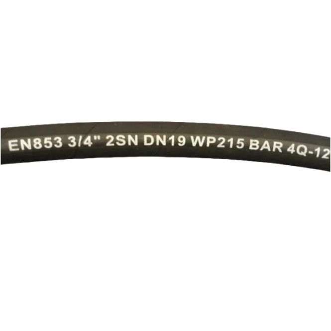 Mesin Crimping Hydraulic Hose En853 1sn dengan lapisan luar minyak hitam dan lapisan dalam tahan minyak