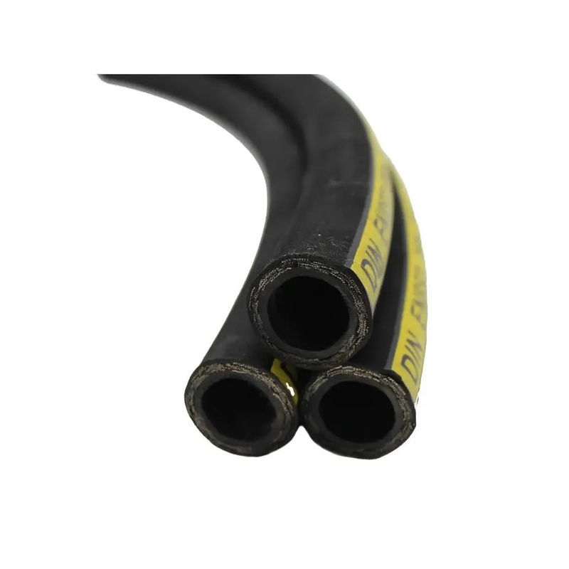 Mesin Crimping Hydraulic Hose En853 1sn dengan lapisan luar minyak hitam dan lapisan dalam tahan minyak