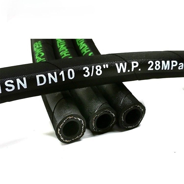 Tekanan tinggi 3/8 1sn Braid Hydraulic Hose Pipe SAE 100r1 En853 Tekanan Minyak bahan bakar industri Selang Selang hidraulik