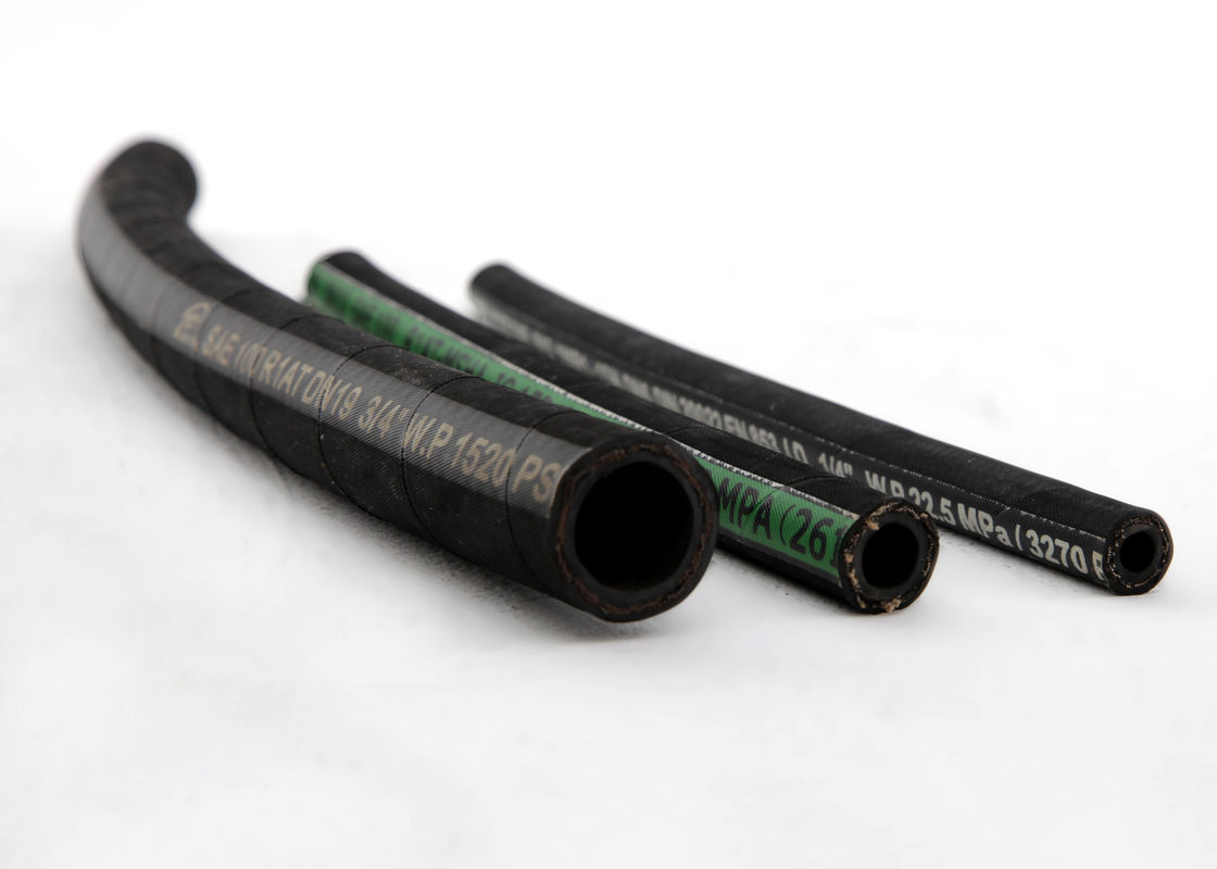 Selang karet berlapis kawat baja fleksibel DIN EN853 1SN untuk minyak hidrolik biodegradable